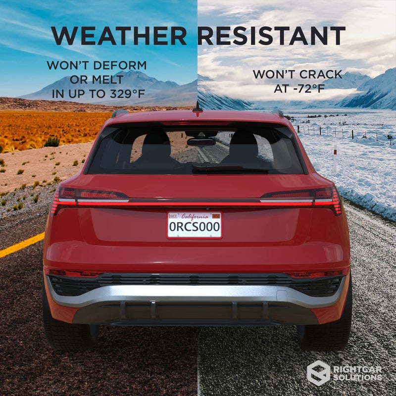Rightcar Solutions Silicone License Plate Frames | The Original Premium Grade Silicone Car Plate Frame | Rust Proof, Rattle Proof, Weather Proof License Plate Holder (Red) - Image 5